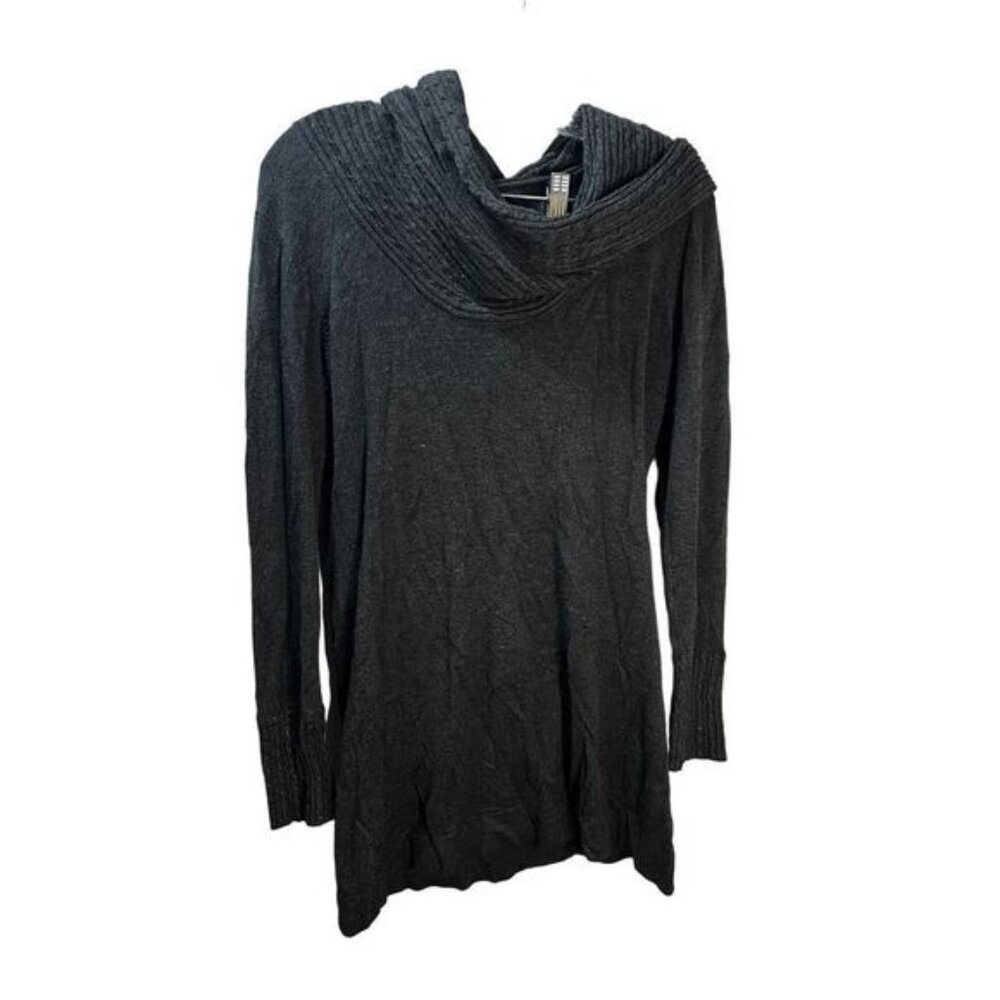 COMO Black‎ Gray Pullover Turtleneck Sweater Medium
